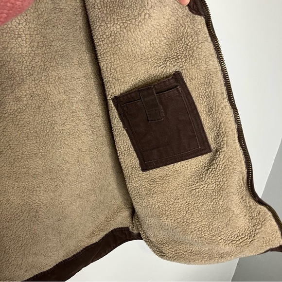 Berne high country vest Sherpa lined v-neck duck vest men’s size XL work wear - Picture 8 of 10